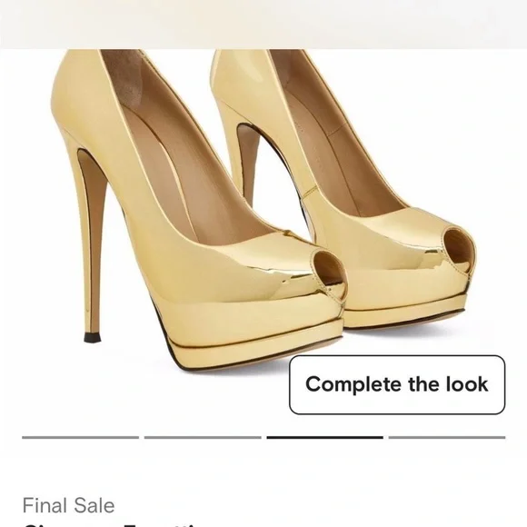 Giuseppe Zanotti Metallic Gold Heels - Picture 2 of 9